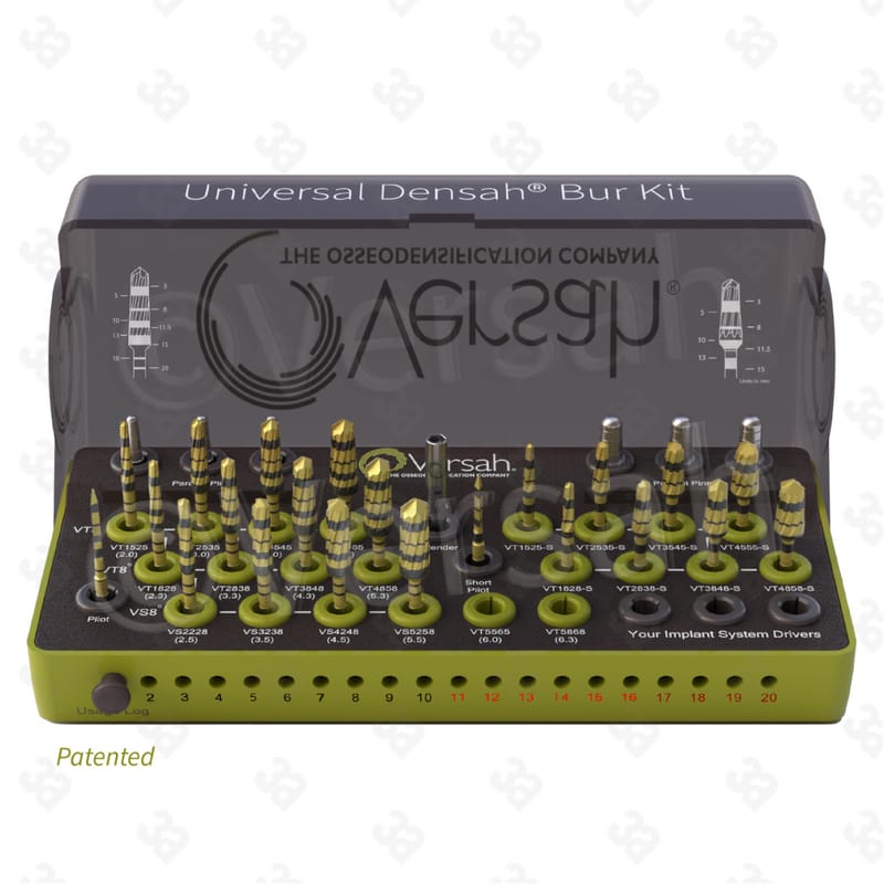 Universal regular DENSAH® BUR Kit with Taoered pilot Drill